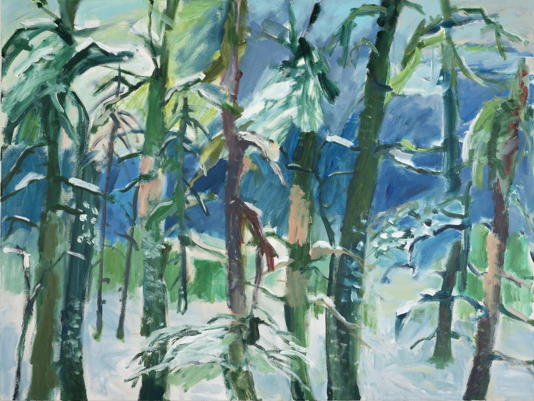 "Winter im Pfäzer Wald" 2021, 120 x 160 cm, Acryl auf Leinwand